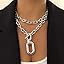 Chunky Gold Layered Cuban Link Necklace for Women – 80s/90s Hip Hop Statement Jewelry